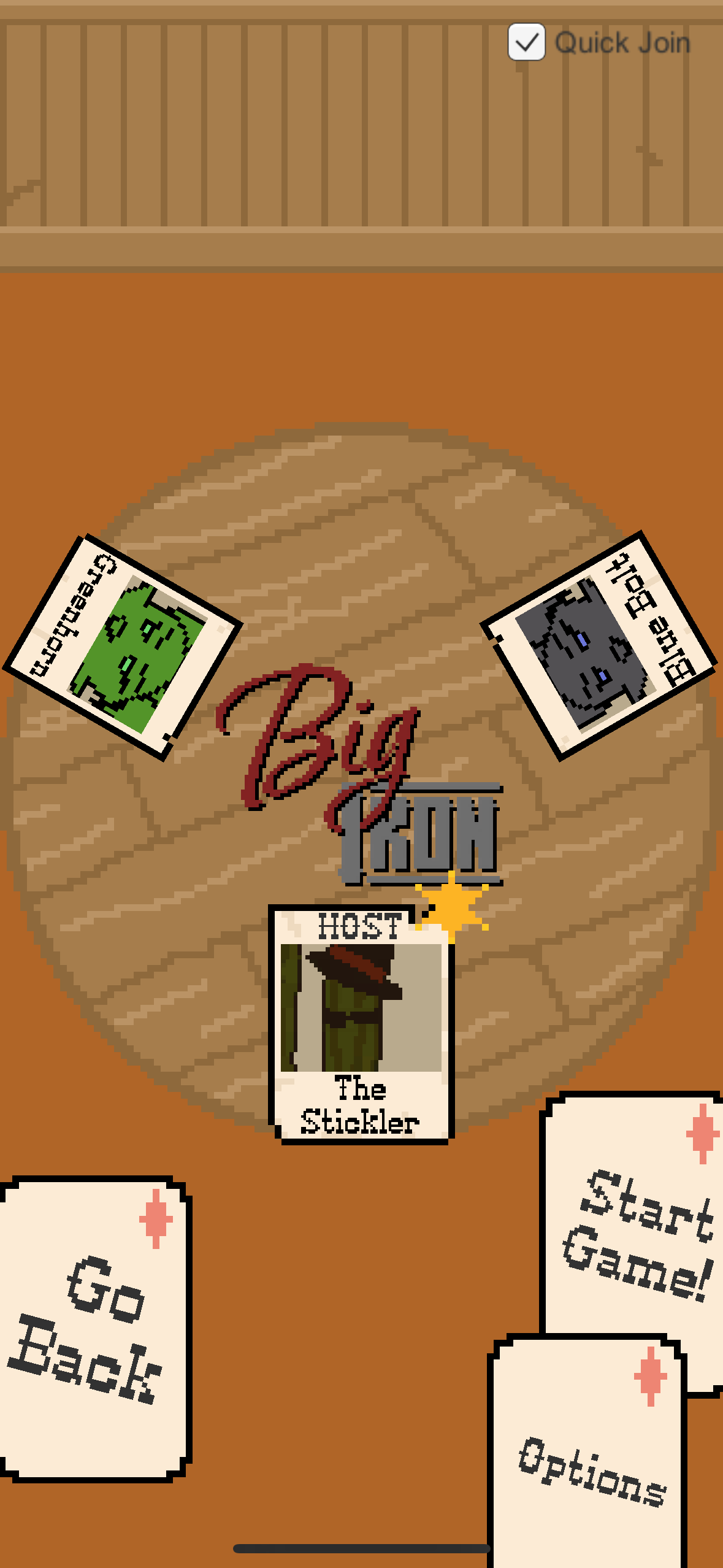 Big Iron lobby screen